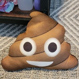 🔴 Poo Emoji Pillow Donut Phrase on Back